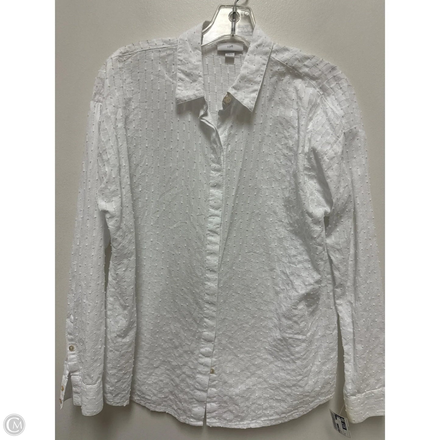 Blouse Long Sleeve By J. Jill In White, Size: S