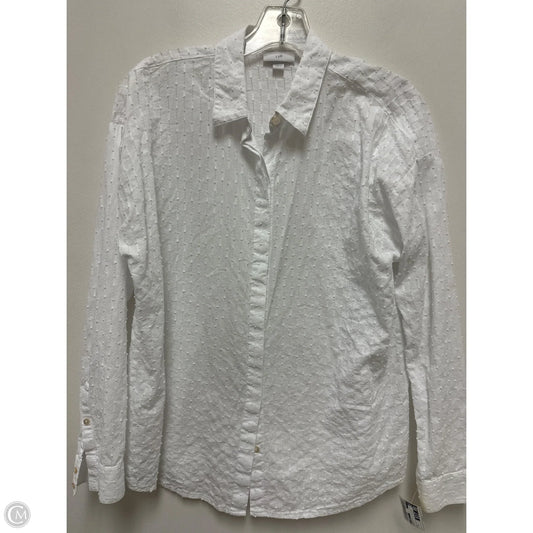 Blouse Long Sleeve By J. Jill In White, Size: S