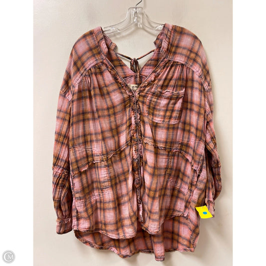 Top Long Sleeve By We The Free In Pink, Size: S
