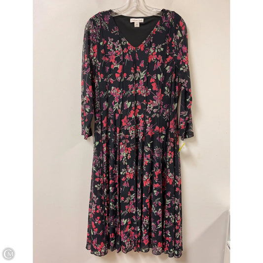 Dress Casual Midi By Coldwater Creek In Floral Print, Size: L
