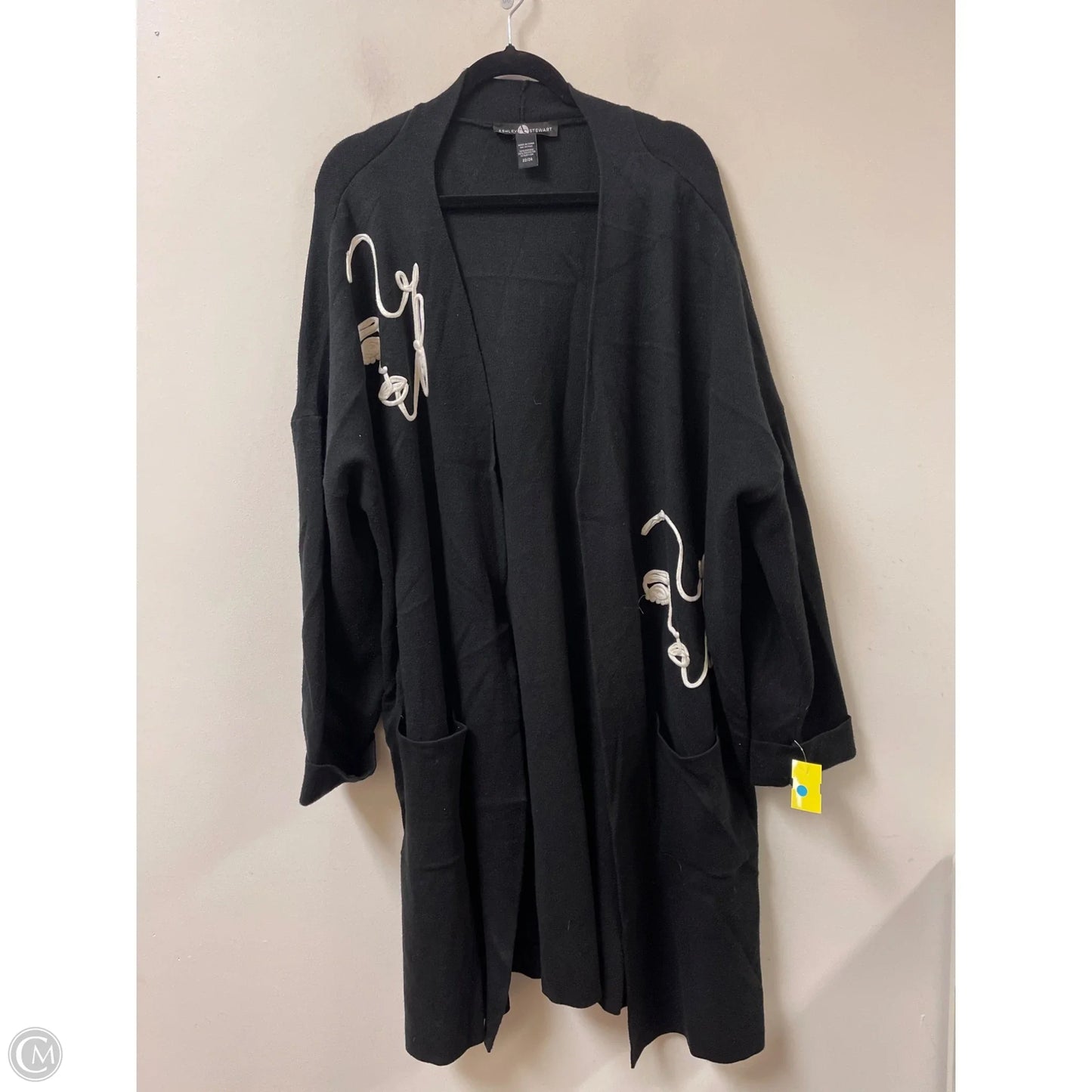 Sweater Cardigan By Ashley Stewart In Black, Size: 3x