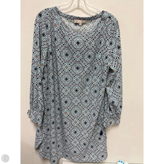 Dress Casual Midi By Loft In Blue, Size: L