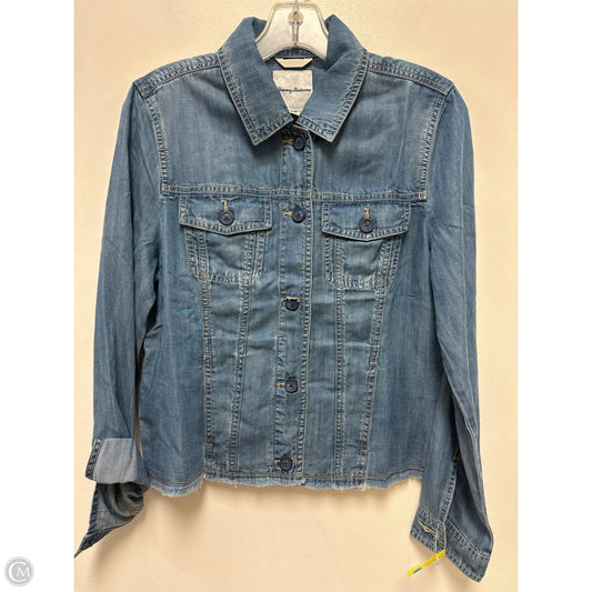 Blouse Long Sleeve By Tommy Bahama In Blue Denim, Size: S