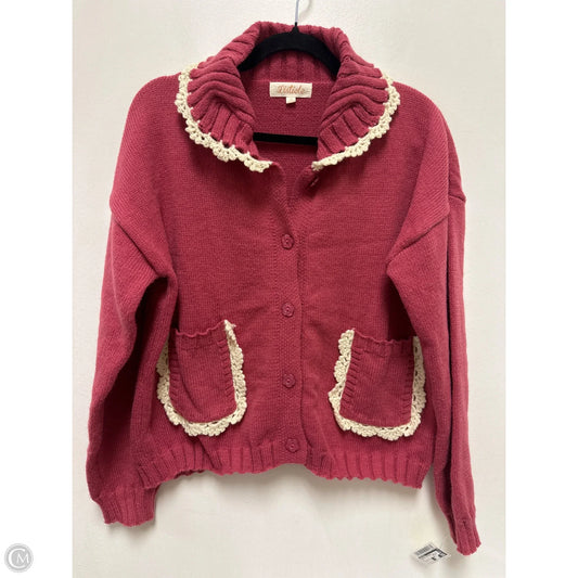 Sweater Cardigan By Listicle In Red, Size: S