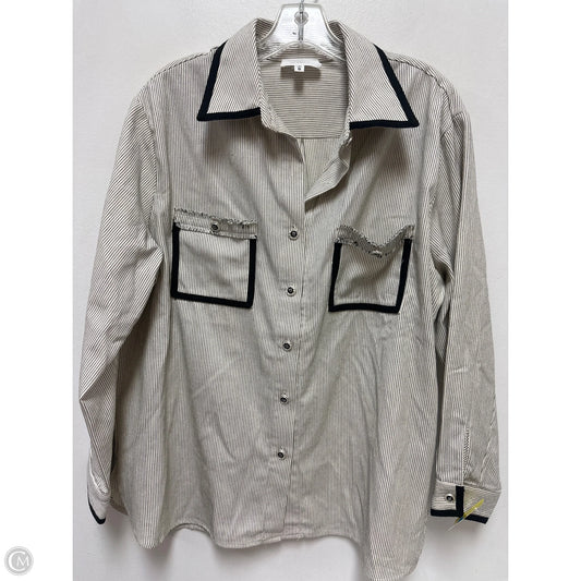 Blouse Long Sleeve By Heyson In Cream, Size: S