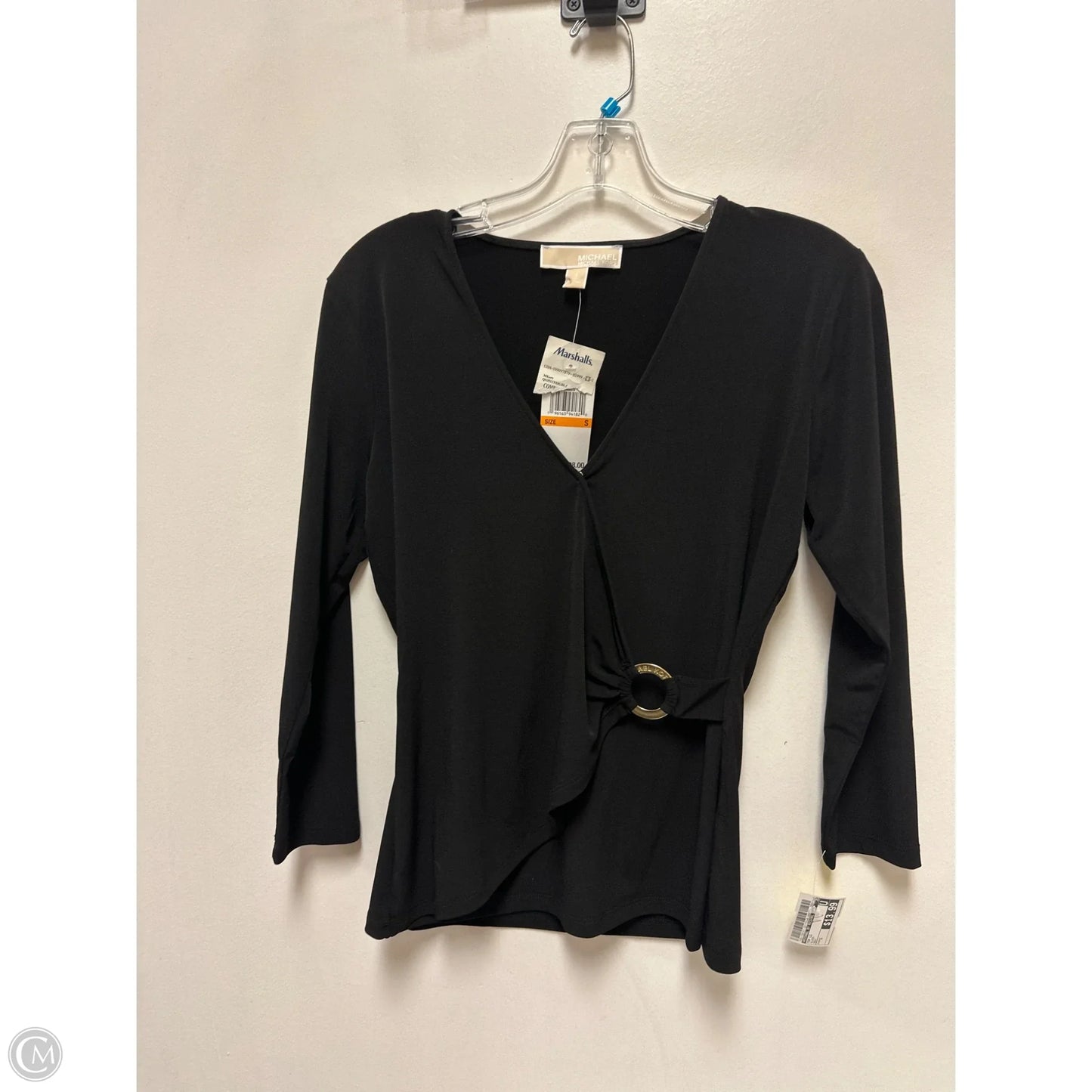 Top Long Sleeve By Michael By Michael Kors In Black, Size: S