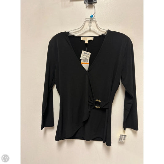 Top Long Sleeve By Michael By Michael Kors In Black, Size: S