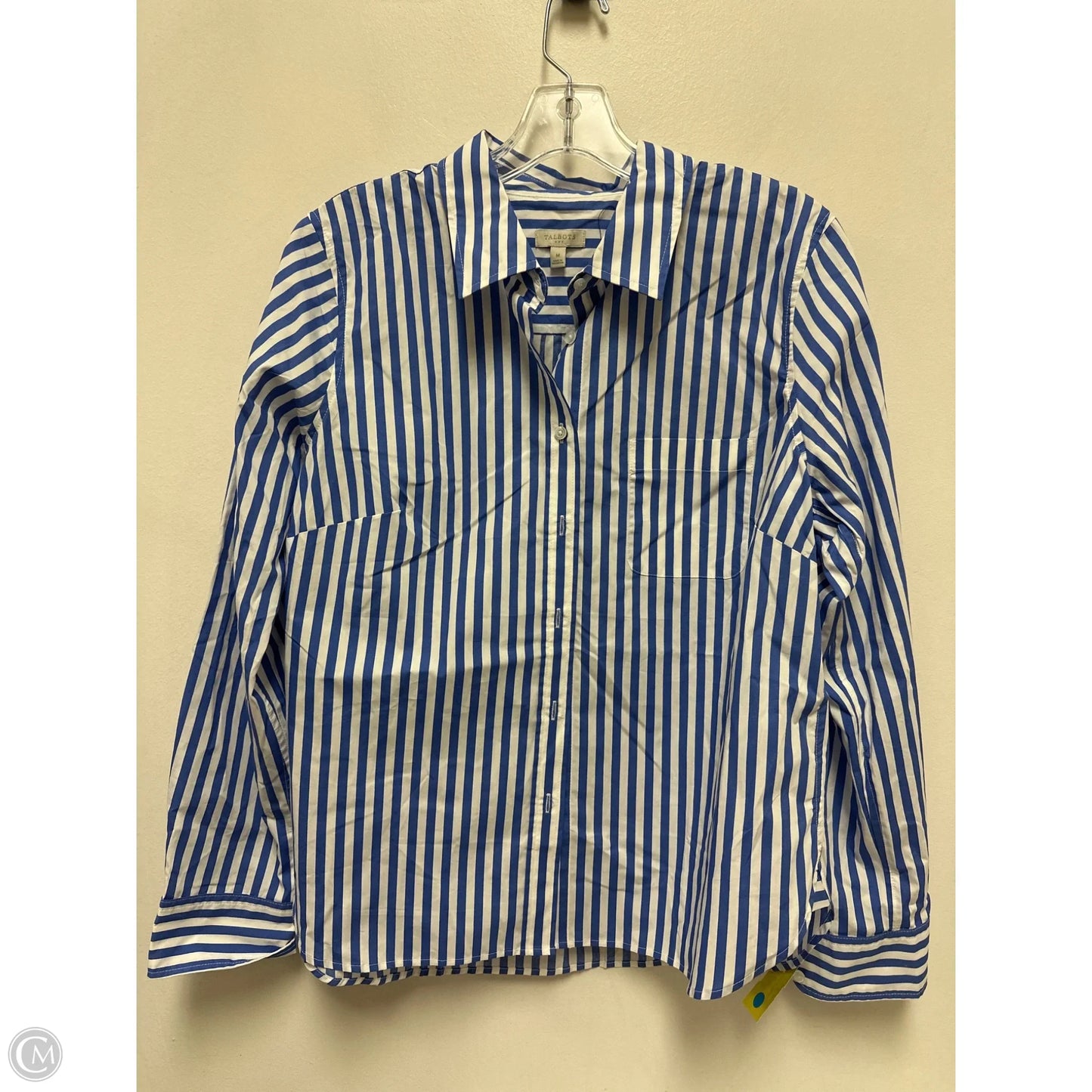 Blouse Long Sleeve By Talbots In Blue, Size: M