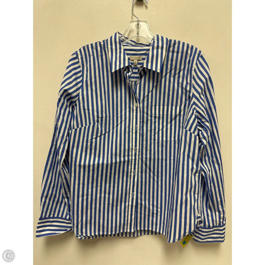 Blouse Long Sleeve By Talbots In Blue, Size: M