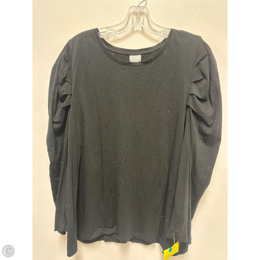Top Long Sleeve By Chicos In Black, Size: Xl
