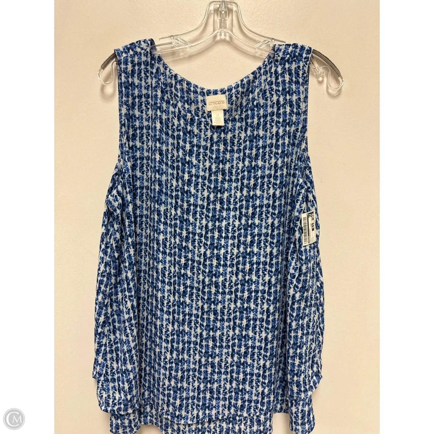 Top Sleeveless By Chicos In Blue, Size: L