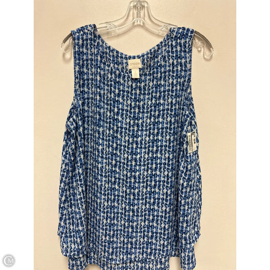 Top Sleeveless By Chicos In Blue, Size: L