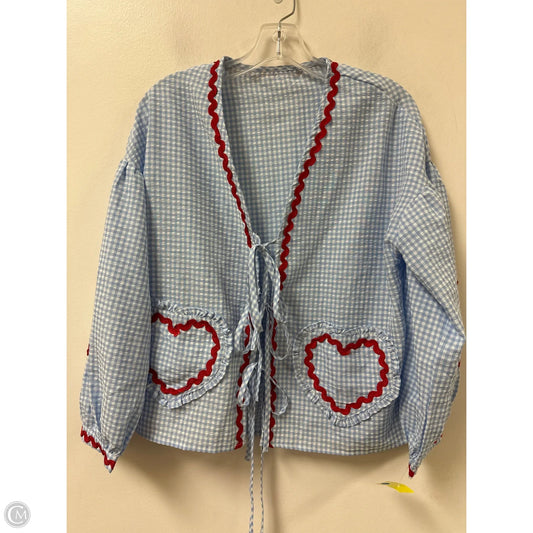 Blouse Long Sleeve By Clothes Mentor In Blue, Size: S