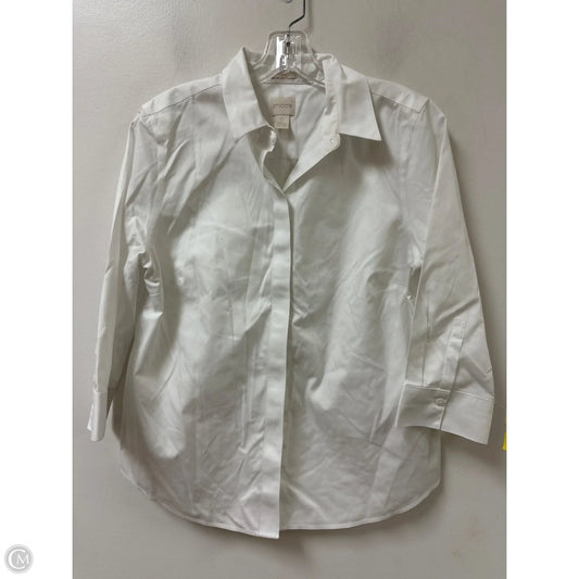 Blouse Long Sleeve By Chicos In Yellow, Size: S