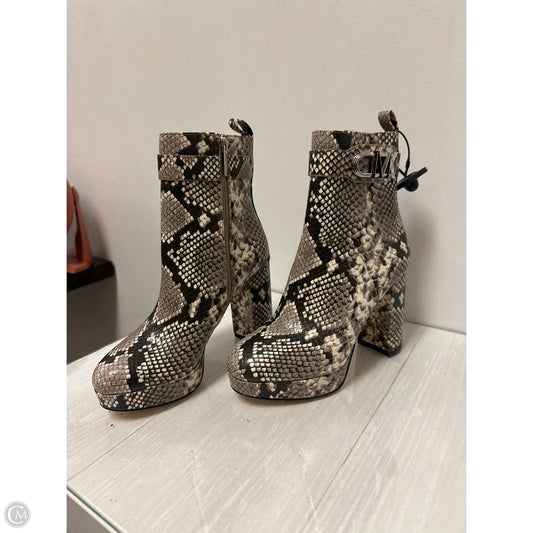 Boots Ankle Heels By Michael By Michael Kors In Snakeskin Print, Size: 7.5