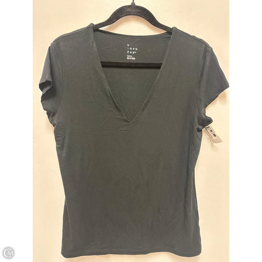 Top Short Sleeve By A New Day In Black, Size: M