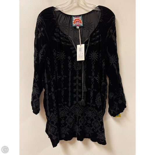 Tunic Long Sleeve By Johnny Was In Black, Size: S