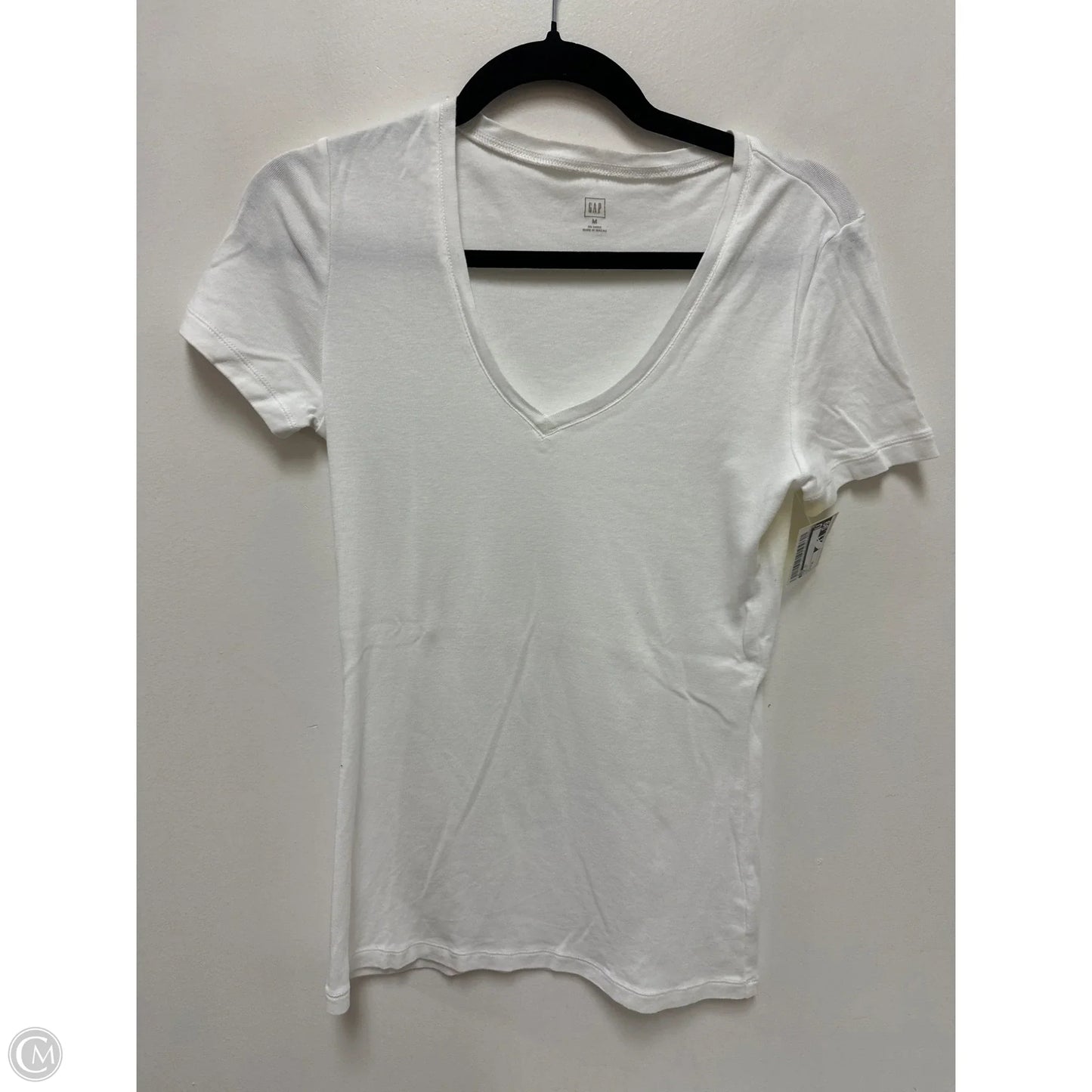 Top Short Sleeve By Gap In White, Size: M