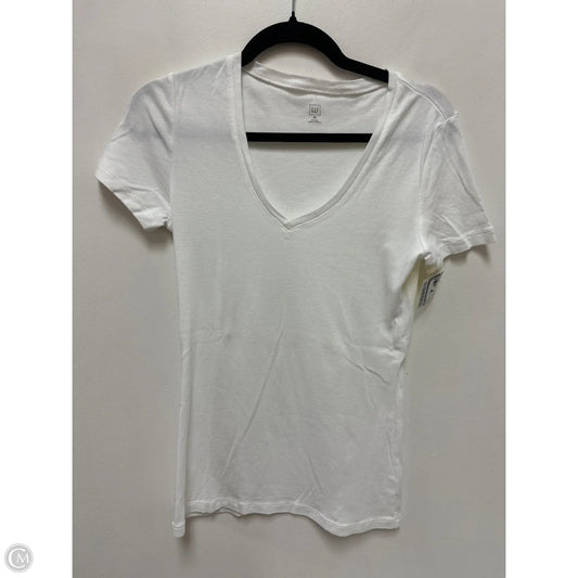 Top Short Sleeve By Gap In White, Size: M