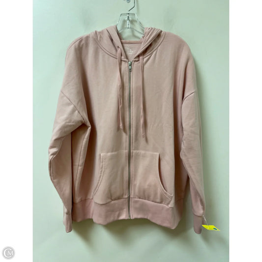 Jacket Fleece By Time And Tru In Pink, Size: Xl