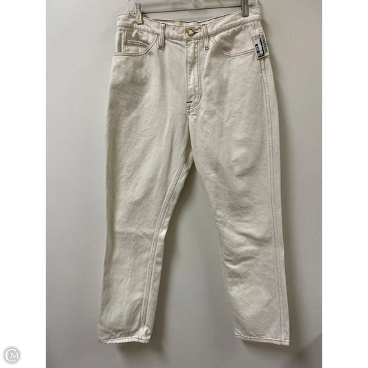 Jeans Straight By Frame In Cream, Size: 8