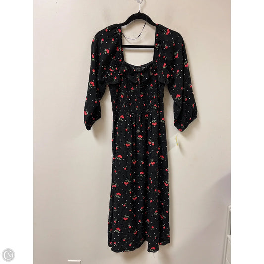 Dress Casual Midi By Clothes Mentor In Black, Size: L