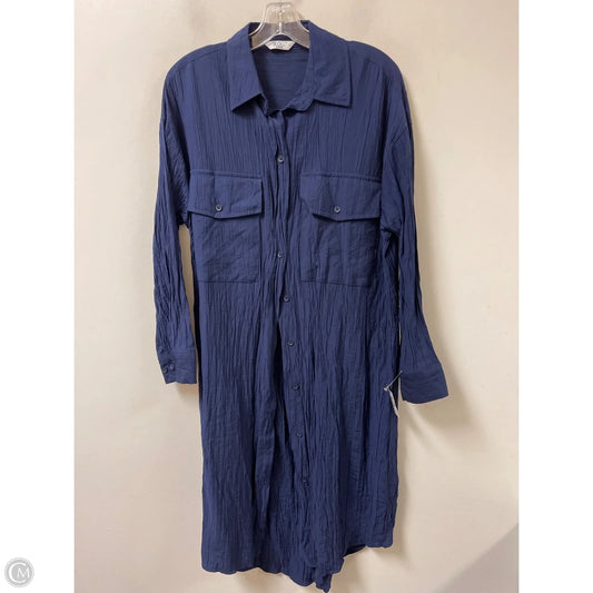 Dress Casual Midi By Clothes Mentor In Blue, Size: L