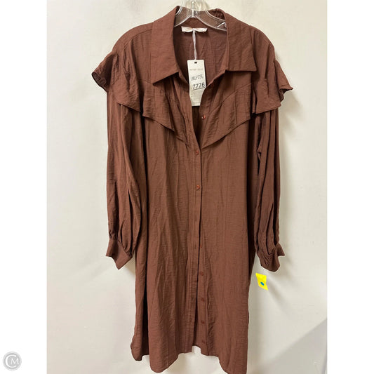 Dress Casual Maxi By Clothes Mentor In Brown, Size: L