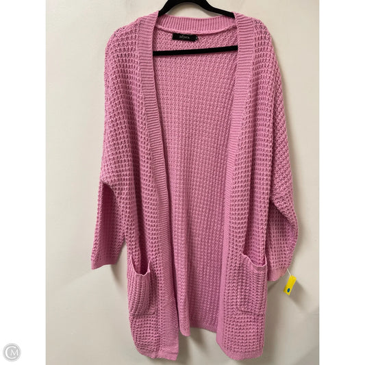 Sweater Cardigan By Zesica In Pink, Size: M