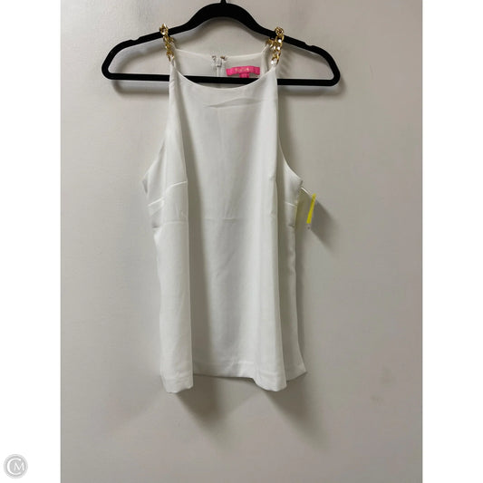 Top Sleeveless Designer By Lilly Pulitzer In White, Size: M