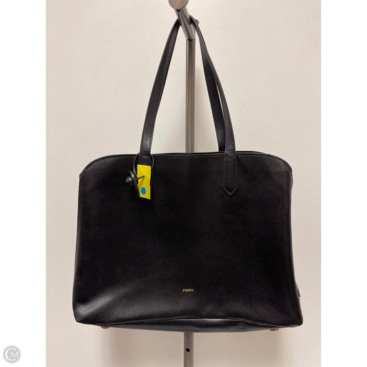 Handbag Leather By Fossil, Size: Large