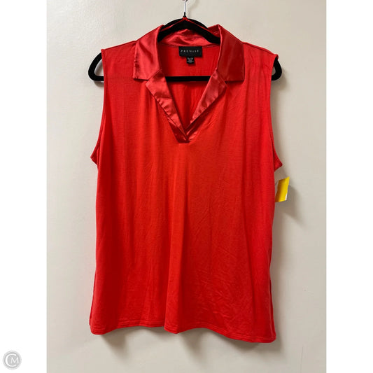 Top Sleeveless By Premise In Red, Size: Xl