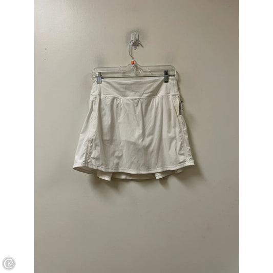 Athletic Skort By Lululemon In White, Size: 6