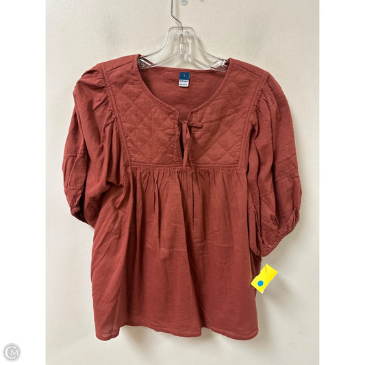 Top Short Sleeve By Old Navy In Orange, Size: L