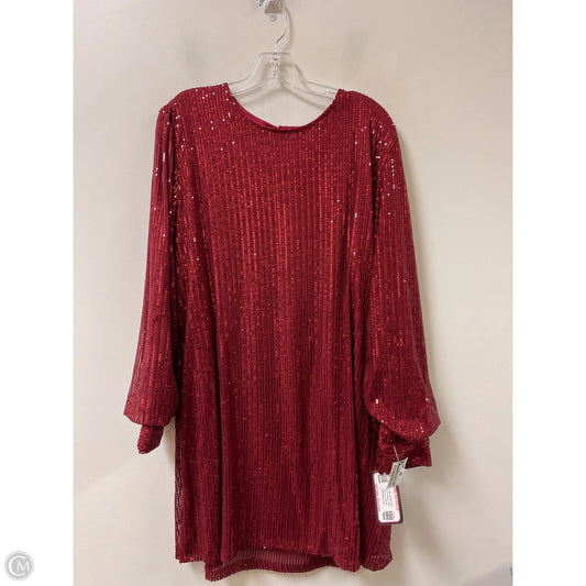 Dress Casual Midi By Clothes Mentor In Red, Size: 1x