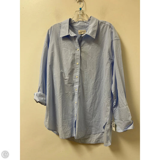 Blouse Long Sleeve By Universal Thread In Blue, Size: L