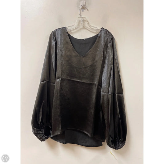 Tunic Long Sleeve By Clothes Mentor In Black, Size: L
