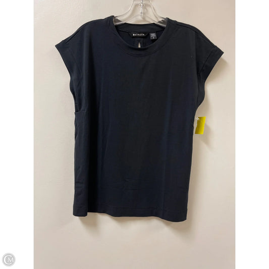 Athletic Top Short Sleeve By Athleta In Black, Size: S