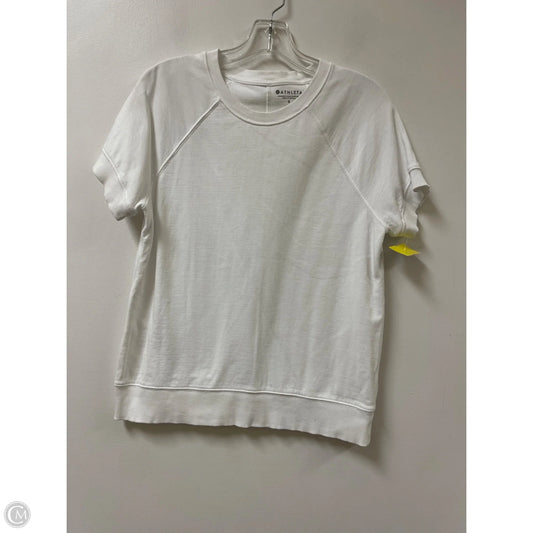 Athletic Top Short Sleeve By Athleta In White, Size: S