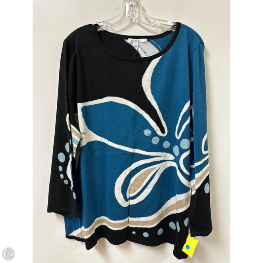 Top Long Sleeve By Chicos In Blue, Size: 2x