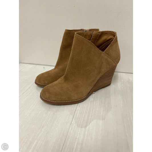Boots Ankle Heels By Lucky Brand In Brown, Size: 8.5