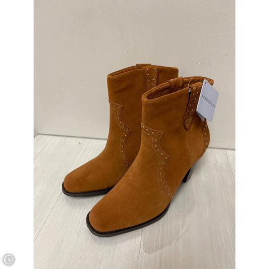 Boots Ankle Heels By Aerosoles In Brown, Size: 8