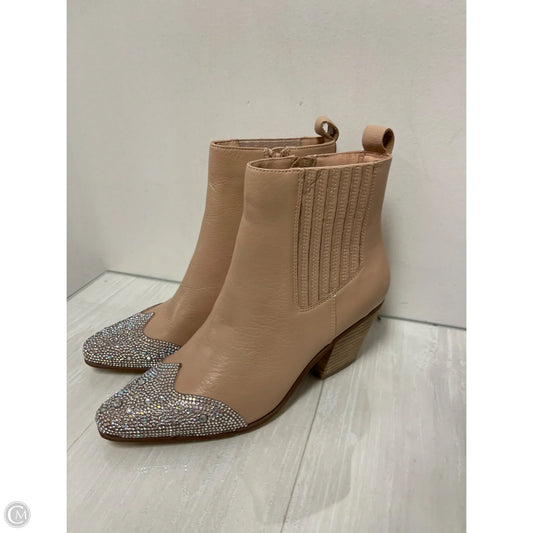 Boots Ankle Heels By Clothes Mentor In Pink, Size: 8.5