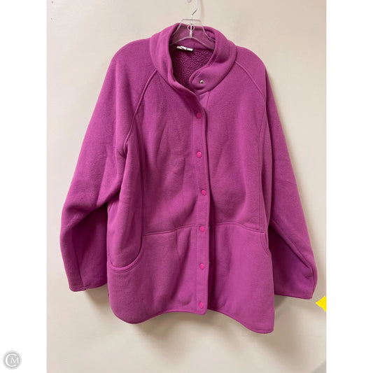 Jacket Faux Fur & Sherpa By J. Jill In Purple, Size: 3x