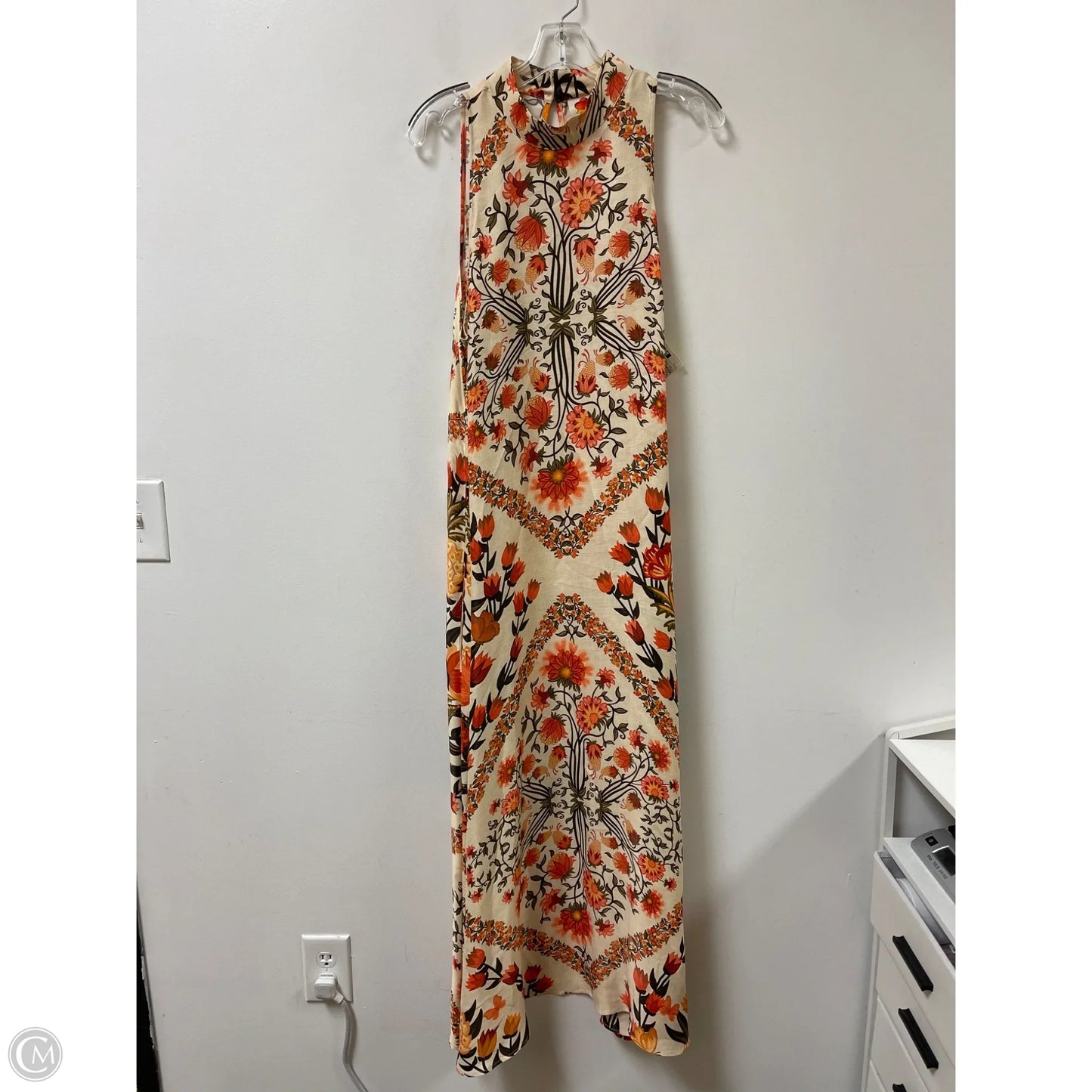 Dress Casual Maxi By Farm Rio In Floral Print, Size: L