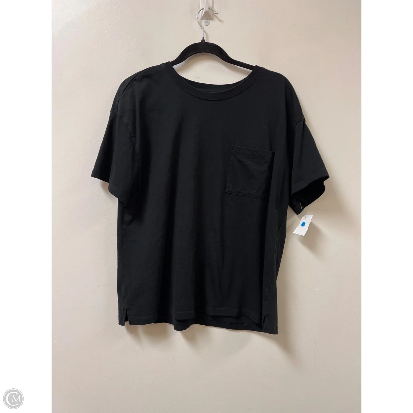 Top Short Sleeve By Time And Tru In Black, Size: L