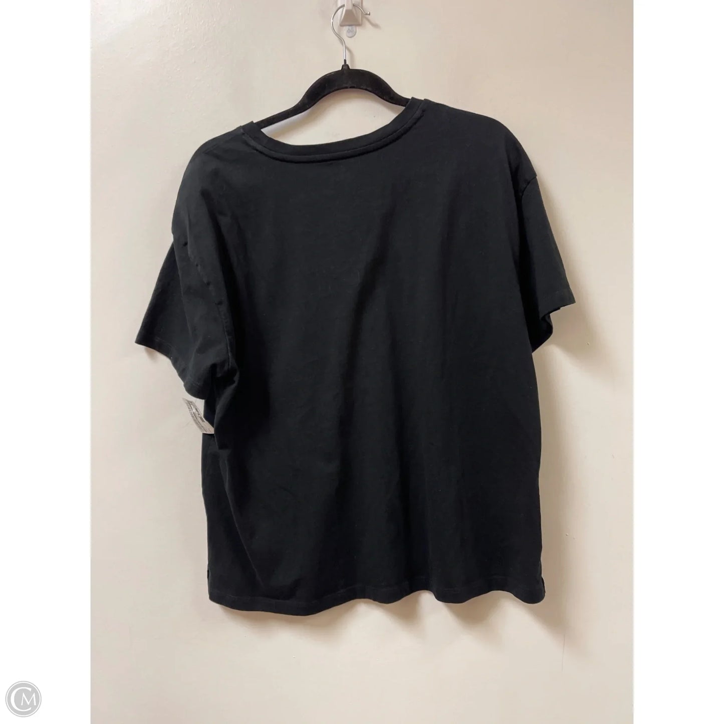 Top Short Sleeve By Time And Tru In Black, Size: L