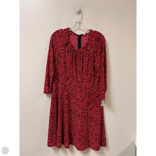 Dress Casual Midi By Michael By Michael Kors In Red, Size: Xl