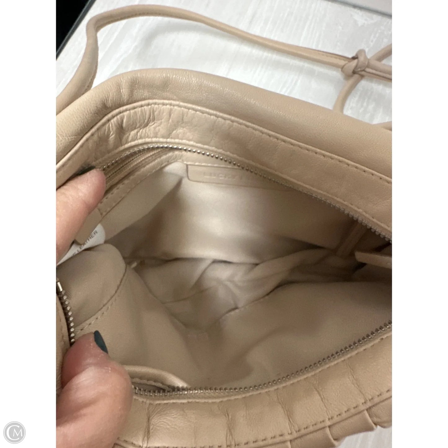 Handbag Leather By Lucky & Blessed, Size: Small