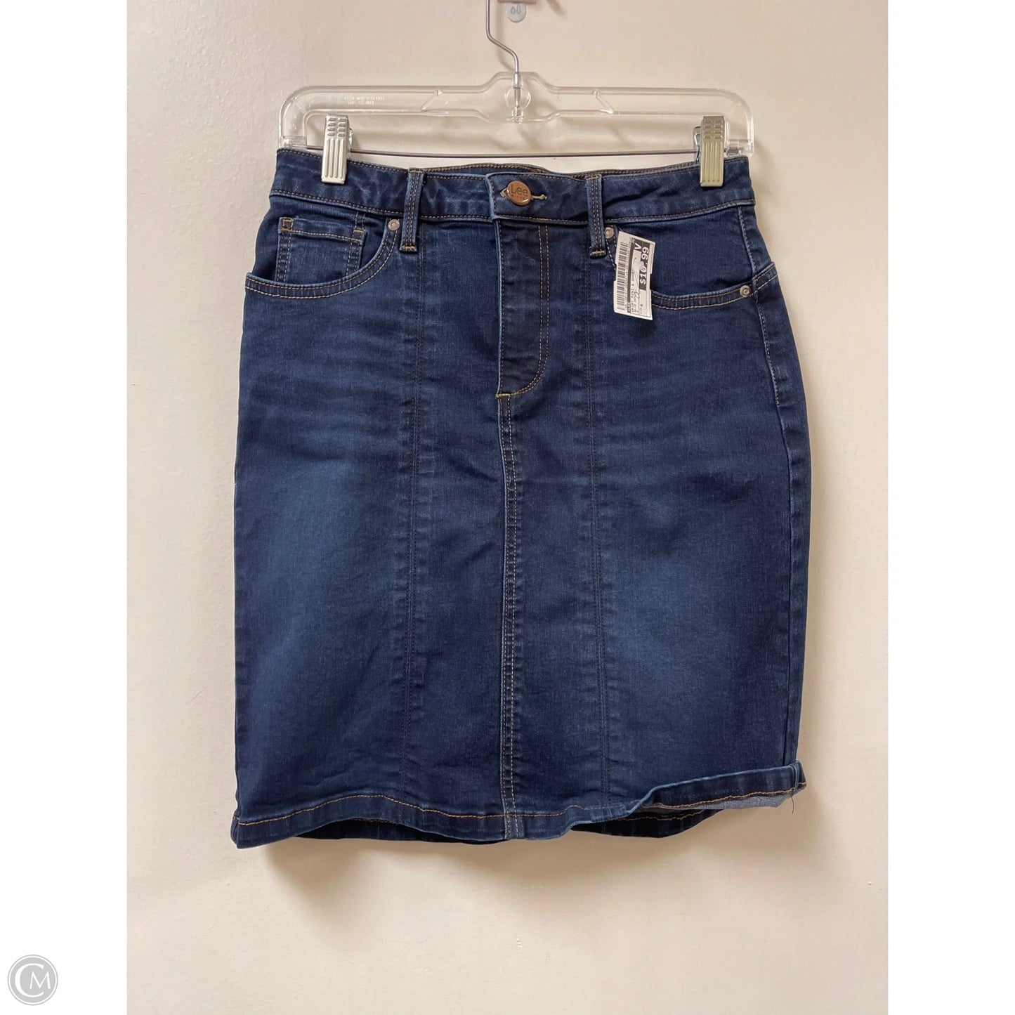 Skirt Mini & Short By Lee In Blue Denim, Size: 4